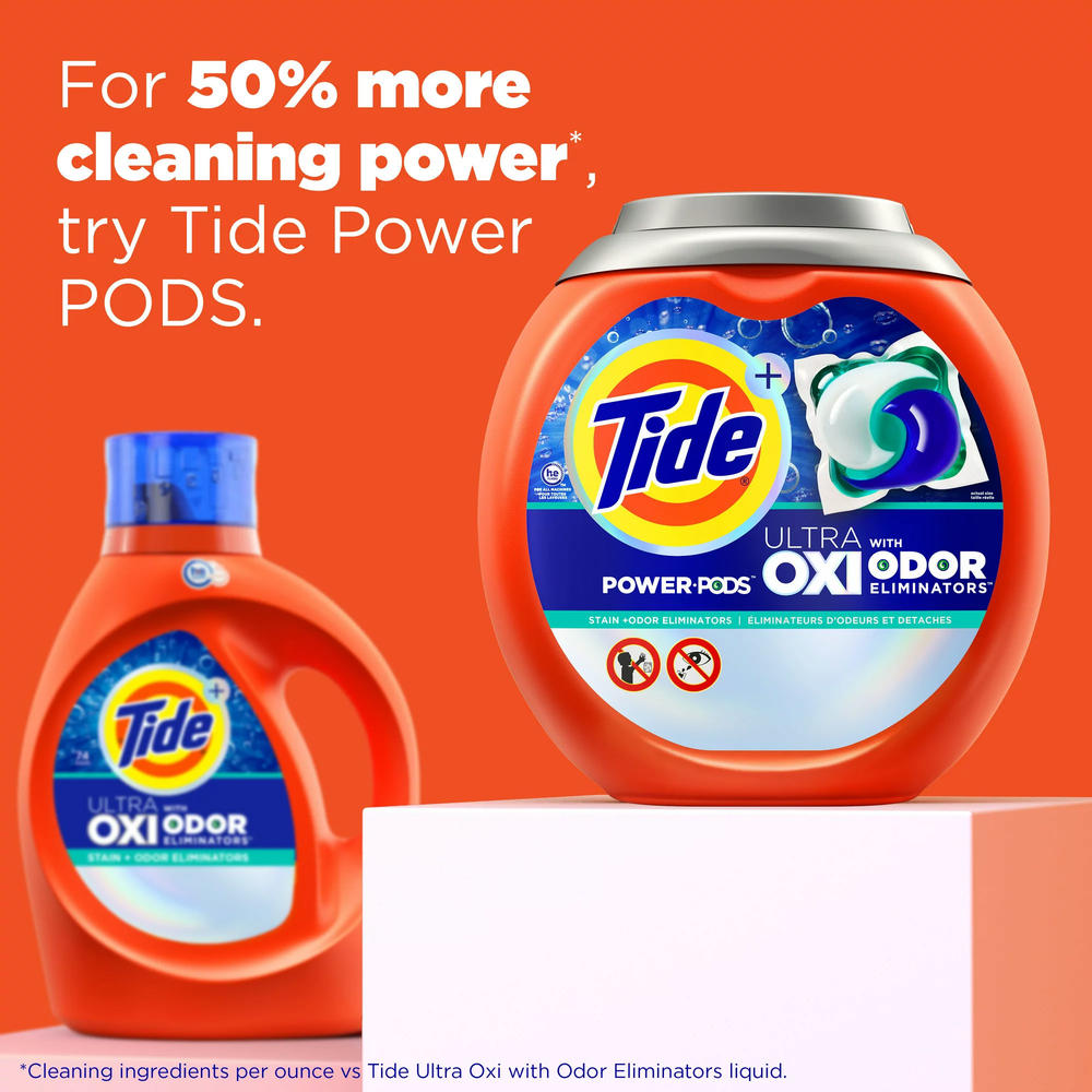 Tide Ultra OXI with Odor Eliminators Liquid Laundry Detergent, 154 oz., For Visible and Invisible Dirt