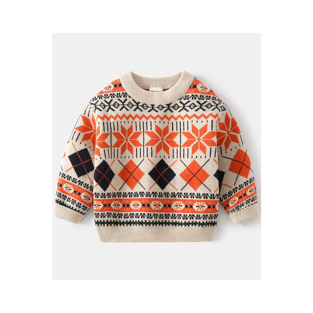 Zumeet Baby & Toddler Lattice Pattern Knitted Charming Winter Sweater Vast