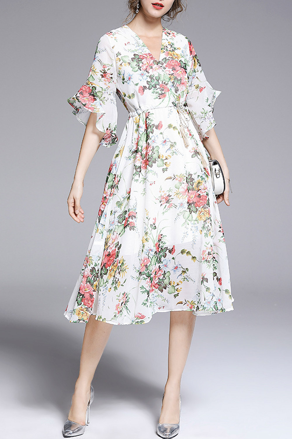 Full Skirt Casual Women S Dresses Knee Length Sears