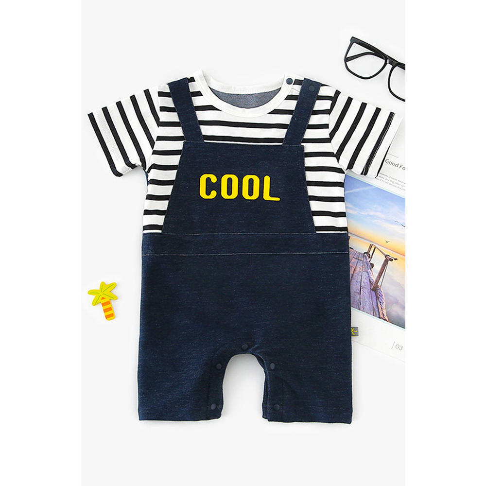 Zumeet Baby Boys Striped Cool Print Summer Romper