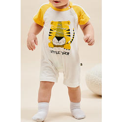Zumeet Baby Boys Flexible Tiger Printed Summer Romper