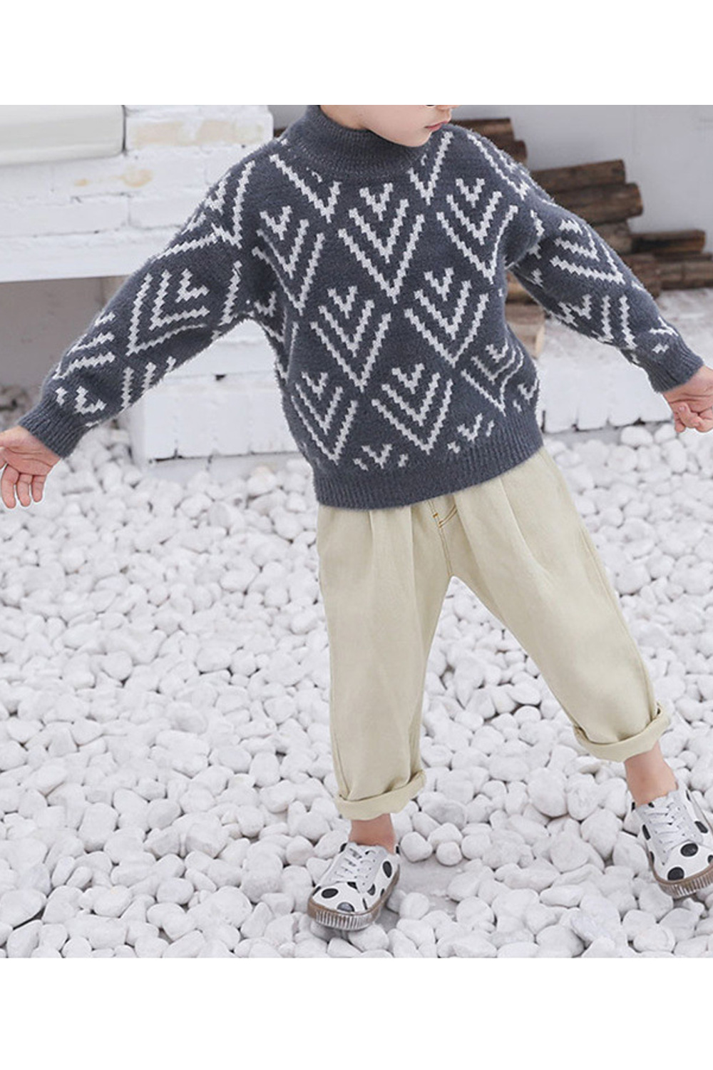 high neck sweater for baby boy
