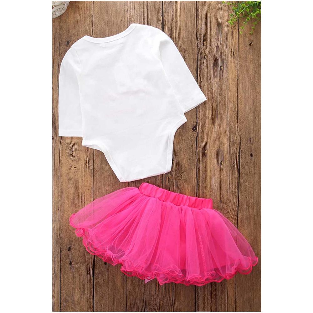 ZaraBeez Baby Girls Graphic Print Silk Bow Soft Mesh Princess Outfit Set