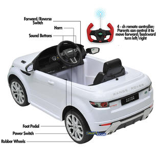 12v Electric Power Car Range Rover Evoque Ride On For Kids With