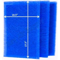Ray Air Supply 20x30 Alpine Pure ET Air Cleaner Replacement Filter Pads 20x30 Refills (3 Pack) BLUE