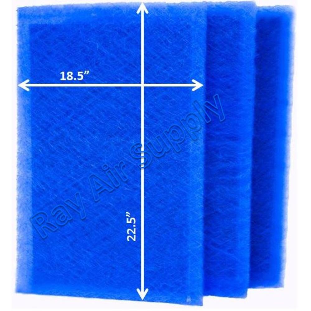 Ray Air Supply 20x25 StratosAire Air Cleaner Replacement Filter Pads 20x25 Refills (3 Pack) BLUE
