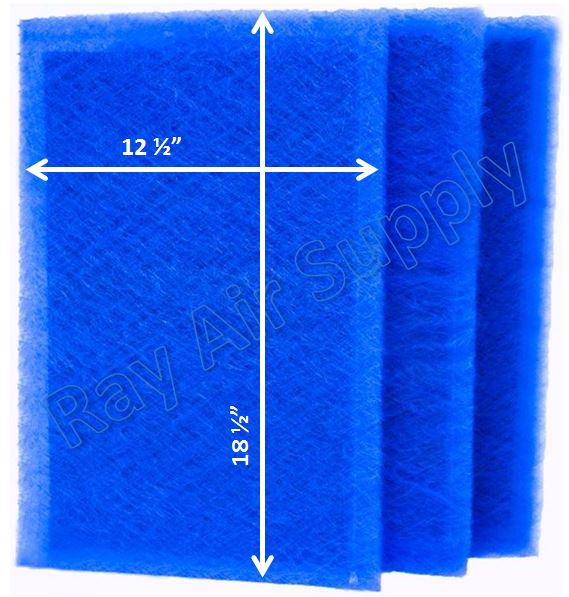 Ray Air Supply  14x21 MicroPower Guard Air Cleaner Designed to Fit Replacement Pads (3 Pack) BLUE