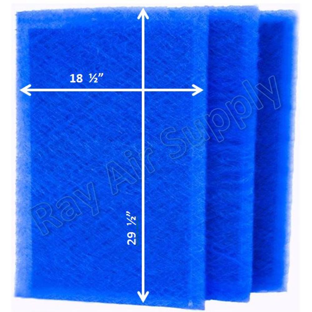 Ray Air Supply 20x32 StratosAire Air Cleaner Replacement Filter Pads 20x32 Refills (3 Pack) BLUE