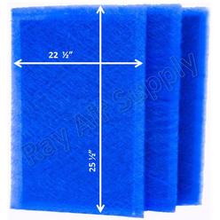 Ray Air Supply  24x28 MicroPower Guard Air Cleaner Designed to Fit Replacement Pads (3 Pack) BLUE