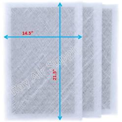 Ray Air Supply 16x24 Air Ranger Air Cleaner Replacement Filter Pads 16x24 Refills (3 Pack) WHITE