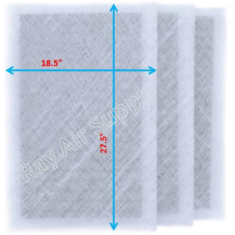 Ray Air Supply 20x30 Air Ranger Air Cleaner Replacement Filter Pads 20x30 Refills (3 Pack) WHITE