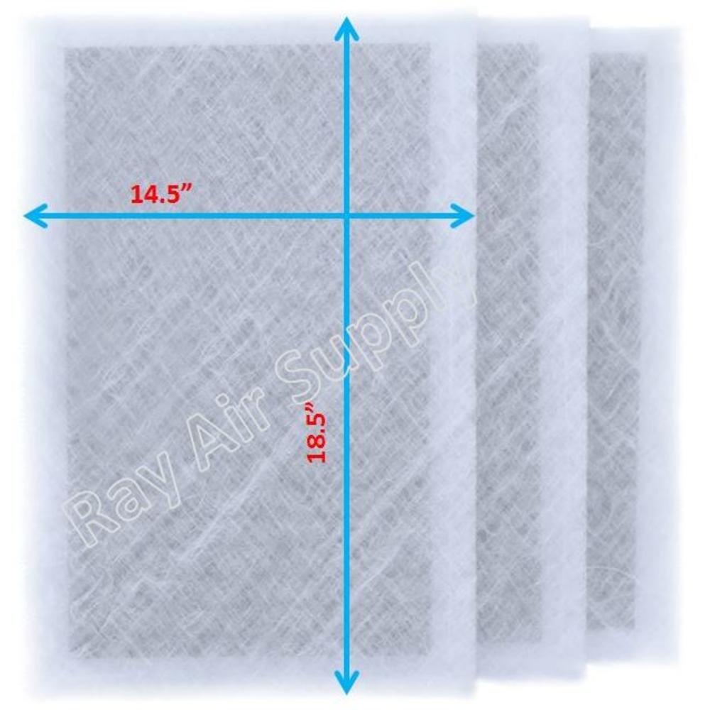Ray Air Supply 16x21 StratosAire Air Cleaner Replacement Filter Pads 16x21 Refills (3 Pack) WHITE