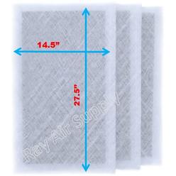 Ray Air Supply 16x30 Air Ranger Air Cleaner Replacement Filter Pads 16x30 Refills (3 Pack) WHITE