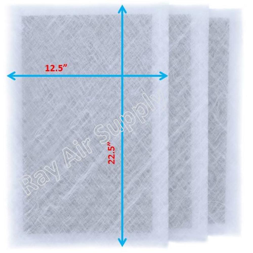Ray Air Supply 14x25 Dynamic Air Cleaner Replacement Filter Pads 14x25 Refills (3 Pack) WHITE