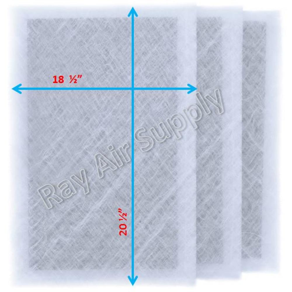 Ray Air Supply 20x23 Dynamic Air Cleaner Replacement Filter Pads 20x23 Refills (3 Pack) WHITE