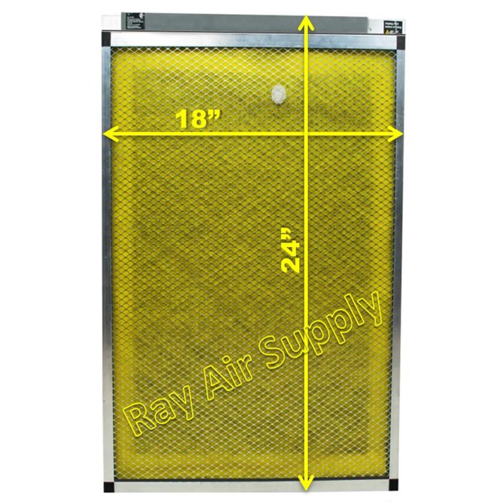 Ray Air Supply 18x24 Air Ranger Air Cleaner Replacement Filter Pads 18x24 Refills (3 Pack) YELLOW