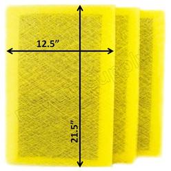 Ray Air Supply 14x24 Air Ranger Air Cleaner Replacement Filter Pads 14x24 Refills (3 Pack) YELLOW