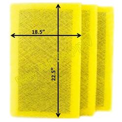 Ray Air Supply 20x25 Air Ranger Air Cleaner Replacement Filter Pads 20x25 Refills (3 Pack) YELLOW