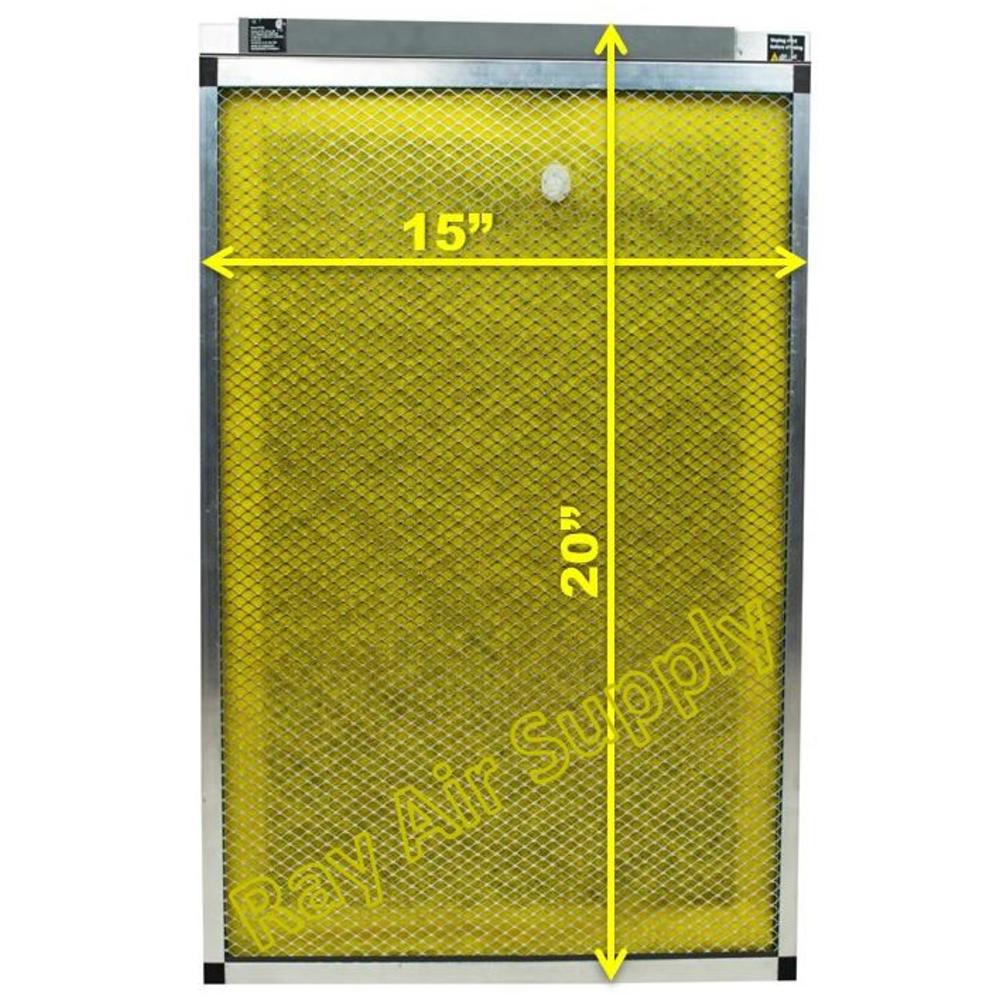Ray Air Supply 15x20 Air Ranger Air Cleaner Replacement Filter Pads 15x20 Refills (3 Pack) YELLOW