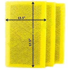 Ray Air Supply  15x20 MicroPower Guard Air Cleaner Designed to Fit Replacement Pads (3 Pack) YELLOW
