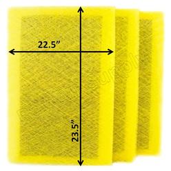 Ray Air Supply 24x26 Pristine Air Cleaner Replacement Filter Pads 24x26 Refills (3 Pack) YELLOW