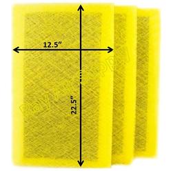 Ray Air Supply  14x25 MicroPower Guard Air Cleaner Designed to Fit Replacement Pads (3 Pack) YELLOW