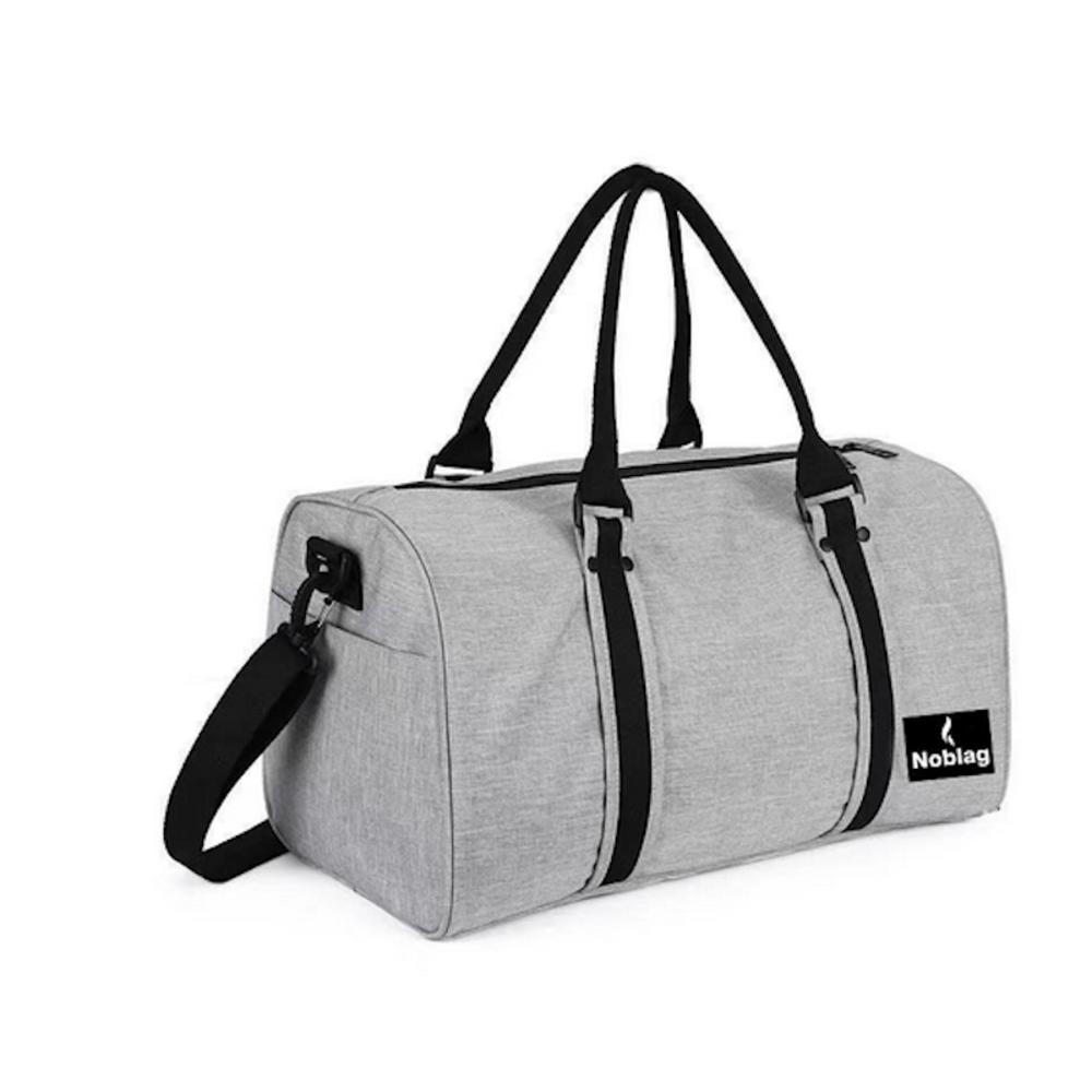 Noblag Luxury Travel Duffel Backpack Bag Luggage Gym Sports Weekender Shoe Compartment Grey