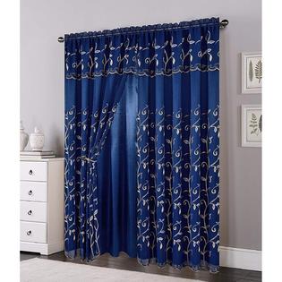 Alphabetdeal Luxury Curtain Window Panel Set With Attached Valance