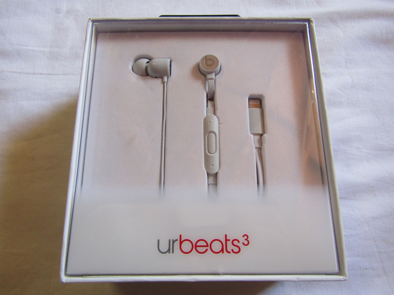 Beats by Dr. Dre urBeats3 Earphones Lightning Connector Matte Silver MR2F2LLA/A LN