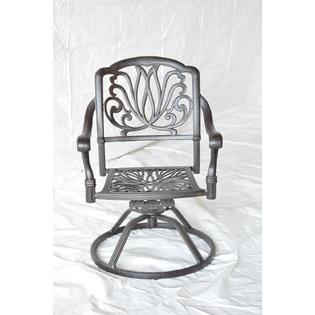 Patioland Ld777 11 Elizabeth Outdoor Patio Set Of 4 Swivel Rocker Dining Chairs Cast Aluminum Antique Bronze