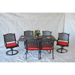 Patioland Ld1031a 4272 1 11 Ls30 Nassau Outdoor Patio 8 Pc Dining Set 42 X 72 Inch Cast Aluminum Antique Bronze