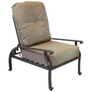 Patioland Ld1031 15 0 Nassau Outdoor Patio 5 Pc Adjustable Back Club Chair Seating Group Cast Aluminum Antique Bronze