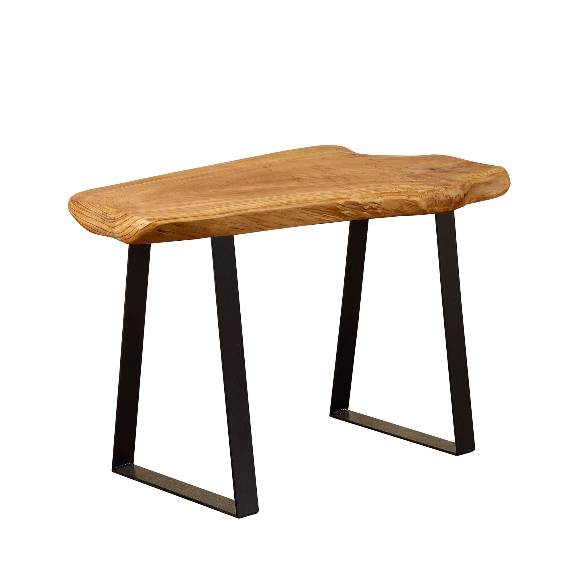 Greenage Cedar Roots Flat Iron Legs Stool Table
