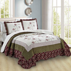Serenta Dorset 3 Piece Bed Spread Coverlet Set