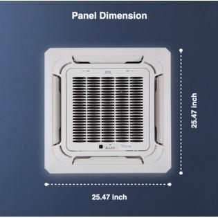 CH-12/24MSPHCT-230VI-CH36MSPH230VO Cooperu0026Hunter Dual 2 Zone 12000 24000  Ductless Mini Split Ceiling Cassette Air Conditioner Heat Pump with 25FT  Installation Kit