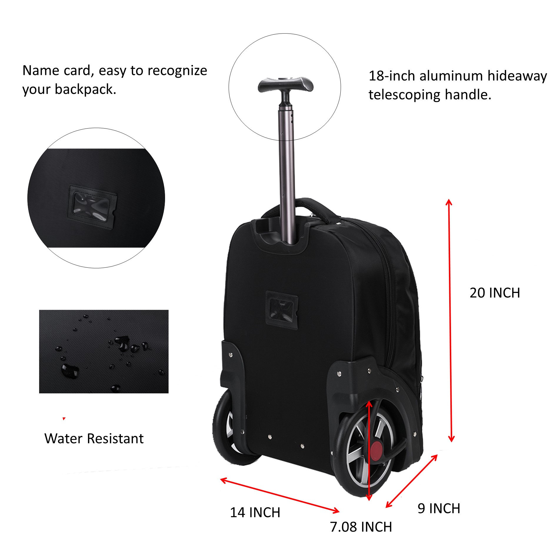 carry on luggage with big wheels