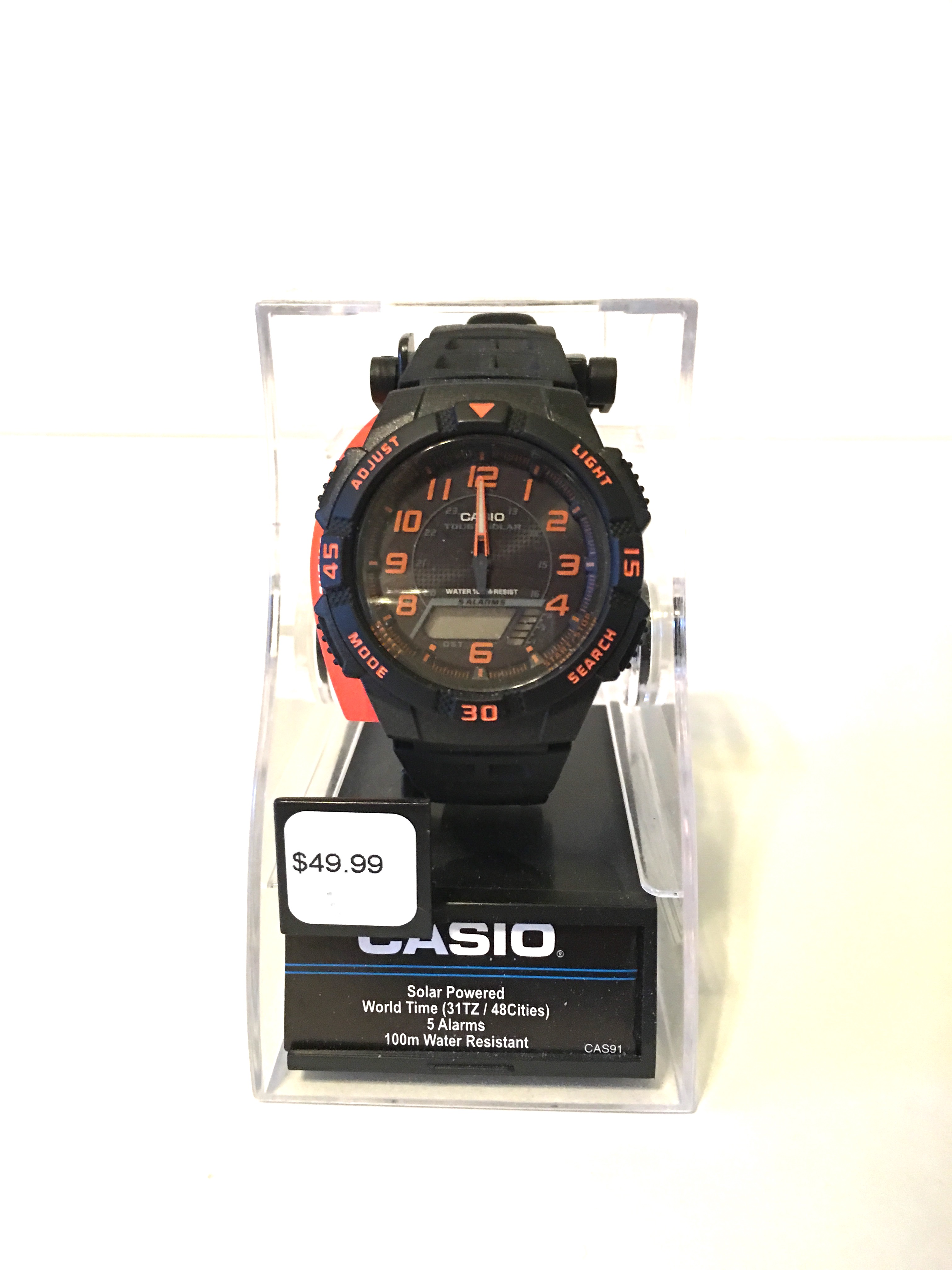 casio self charging watch