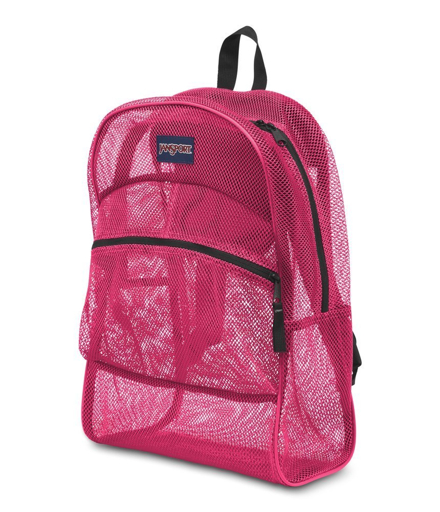 jansport pink mesh backpack