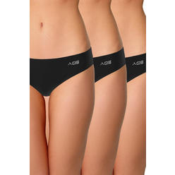 AQS Seamless Bikini Panties- 3 Pack – Black