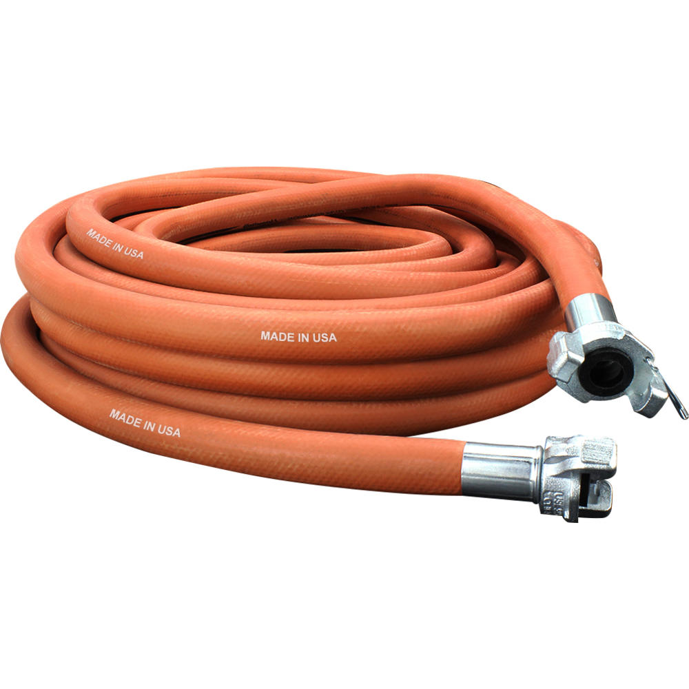 Milton Industrial Jackhammer 50’ Rubber Air Hose with ¾” Universal coupler – Made in USA