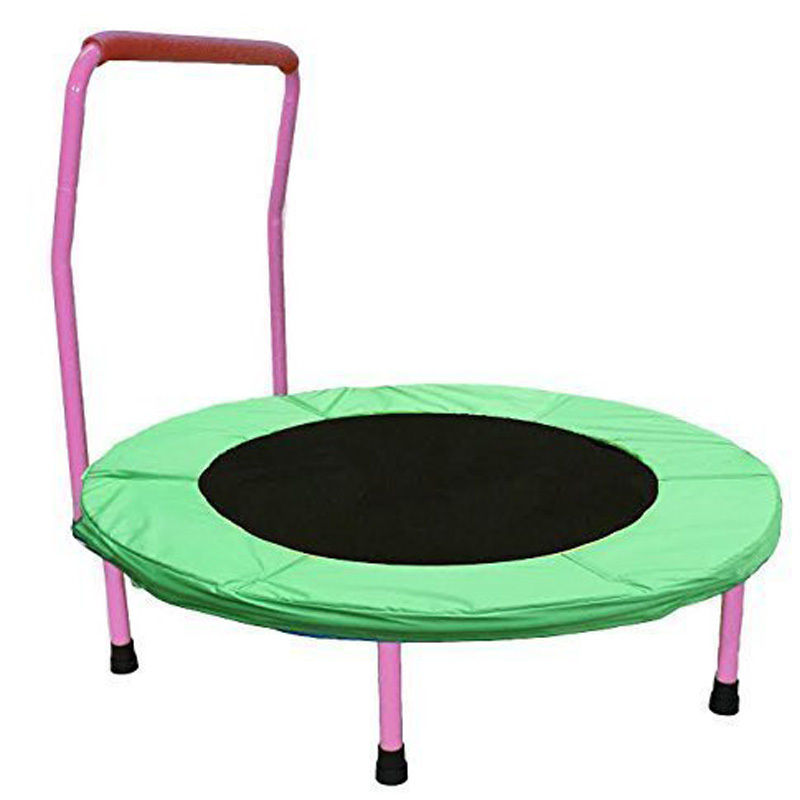 folding trampoline with handle