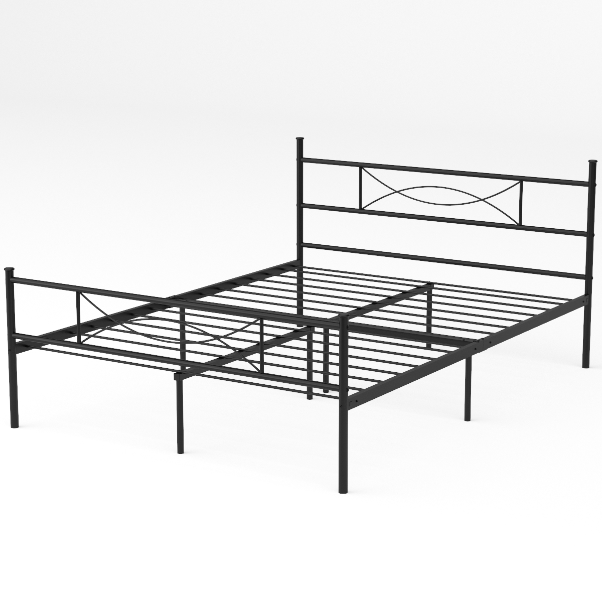 Simlife Twin Full Queen Bowknot Metal, Twin Size Metal Bed Frame