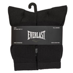 Everlast&reg; 6-Pack Everlast Boy's Full Cushion Crew Socks- Size 6-8.5