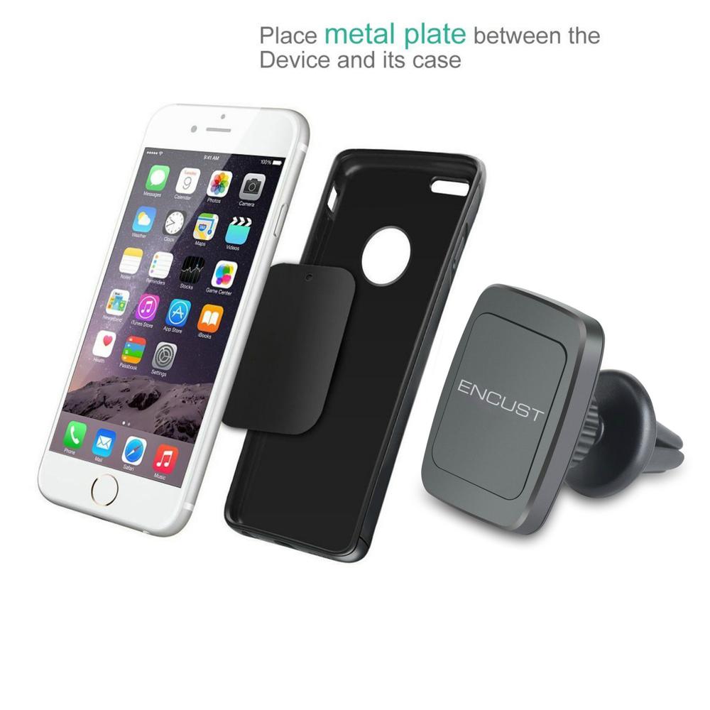 Encust Universal Magnetic Car vent Mount Phone Block Holder for iPhone SE 7/ 6s /Plus 5s/ 5c/5, Samsung Galaxy Edge S7 S6, Nexus
