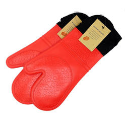 Heat Mitts Silicone Cooking BBQ Gloves Heat Resistant Oven Mitt for Kitchen Grilling BBQ