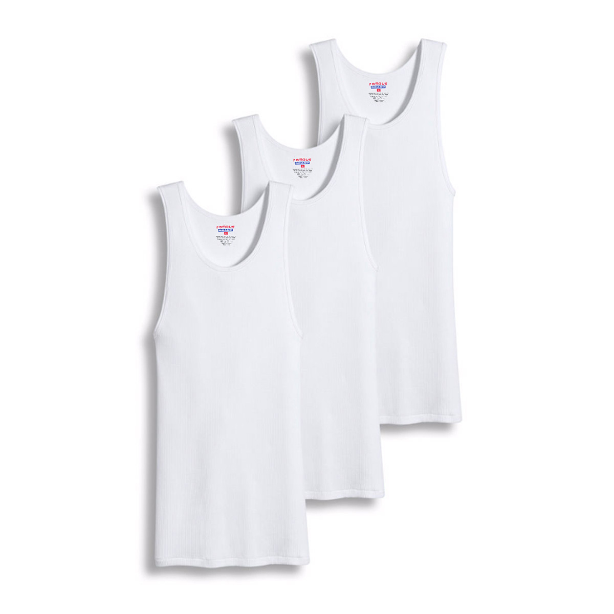 Let Svig Løsne Magg Shop 3 Packs Men's 100% Cotton Tank Top A-Shirt Wife Beater Undershirt  Ribbed White