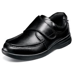 Nunn Bush Men's Cam (Black) Moc Toe Adjustable Strap Walking Shoe - #84814