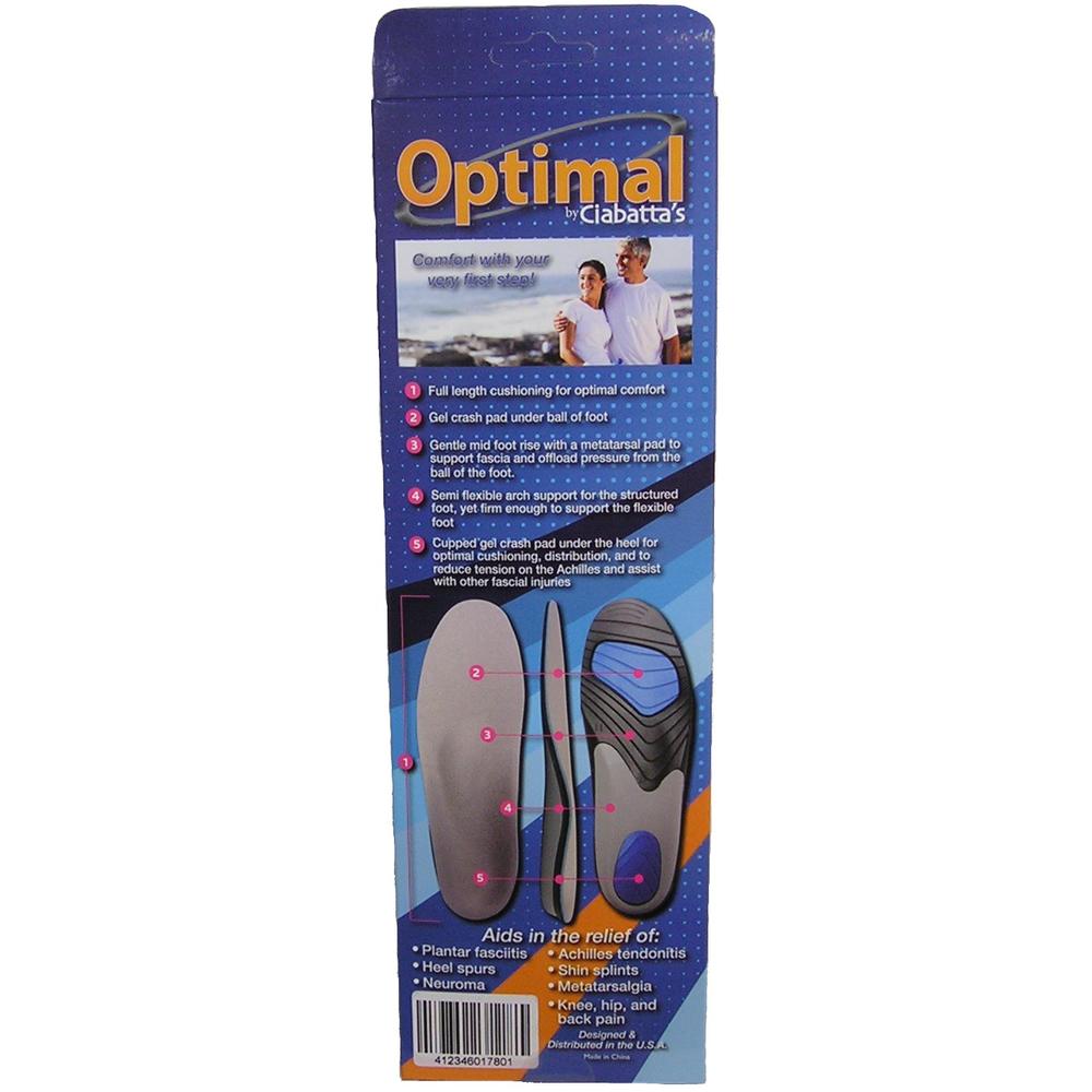 Optimal Full Orthotic (Neutral Heel with Metatarsal Pad) Motion Control Arch Support Insole System by Ciabatta's