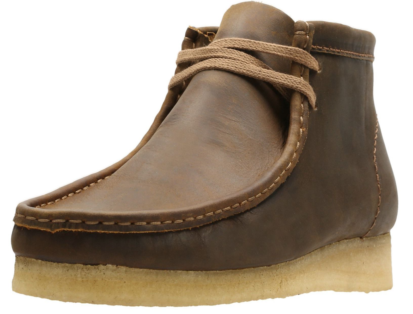 men's clarks wallabee beeswax leather