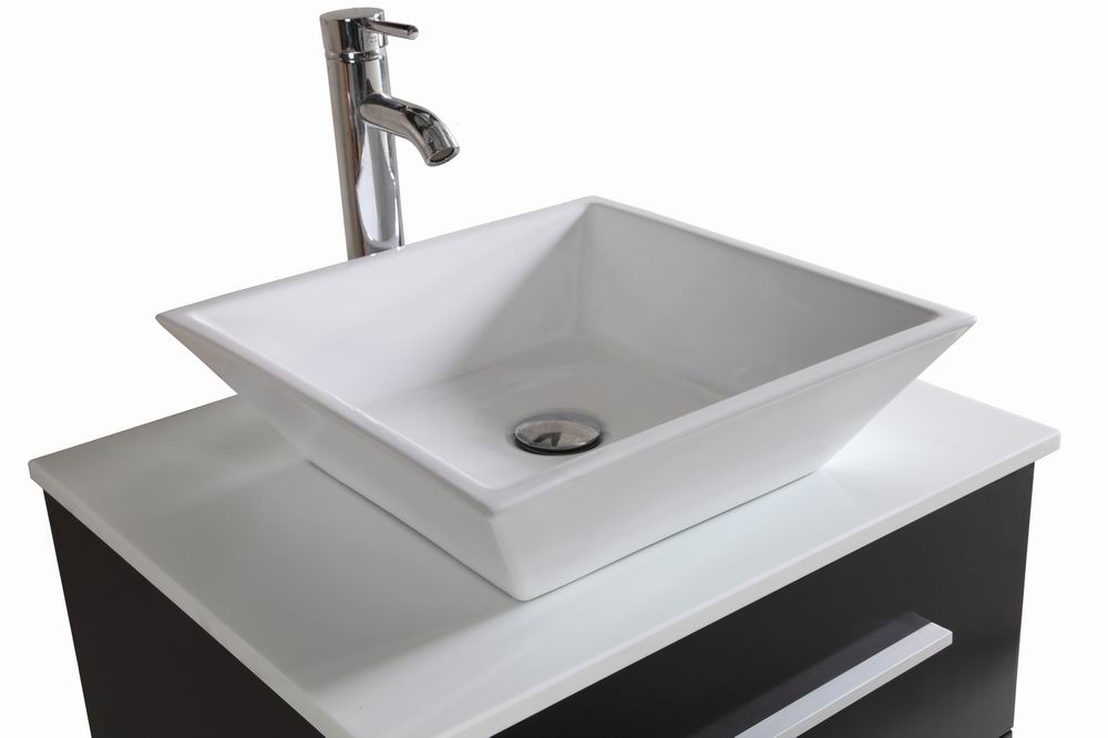 Belvedere Bath 24 Inch Belvedere Modern Espresso Floating